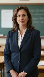 Female Junior High School Principal Portrait Stock Photo