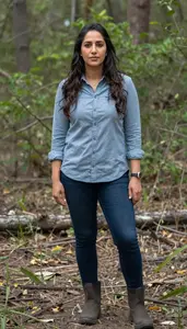 Female Land Management Forester Portrait Stock Photo