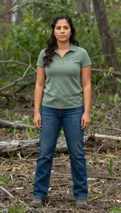 Female Land Management Forester Stock Photo