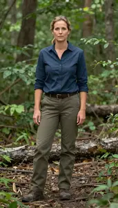 Female Land Management Forester Stock Photo