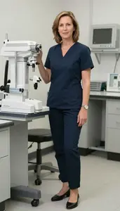 Female Log Check Scaler Professional Stock Image