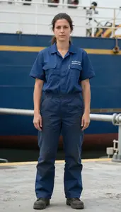 Female Marine Steam Fitter Helper Professional Stock Photo