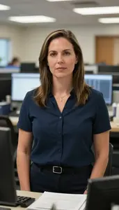 Female Material Recording Clerks Portrait Stock Photo