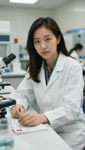 Female Mineralogist Professional Stock Photo