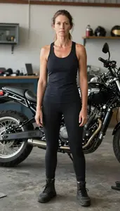 Female Motorcycle Repairer Professional Stock Image