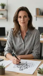 Female Pattern Illustrator Stock Photo