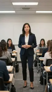 Female Public School Speech Clinician Stock Photo