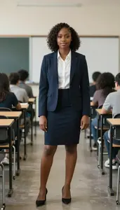 Female K 8 School Principal Professional Stock Photo