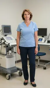 Female Sonographer Stock Photo