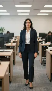 Female Student Admissions Clerk Professional Stock Photo