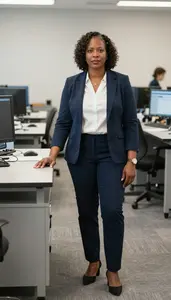 Female Surface Hydrologist Stock Photo