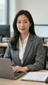 Female Survey Statistician Professional Stock Image