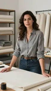 Female Textile Designer Portrait Stock Photo