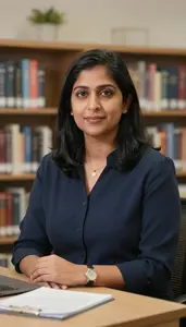 Female Youth Services Librarian Portrait Stock Photo
