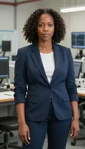Female Aeronautical Engineer Stock Photo