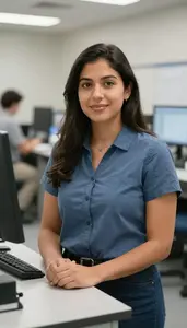 Female Aerospace Engineering And Operations Technologists And Technicians Portrait Stock Photo
