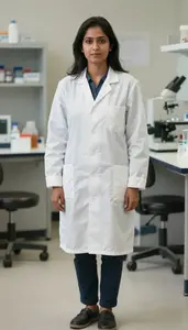 Female Biochemist Portrait Stock Photo