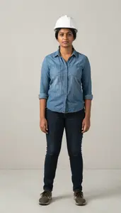 Female Civil Engineers Professional Stock Image