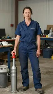 Female Cork Insulator Helper Stock Photo