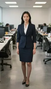 Female Curbstone Setter Stock Photo