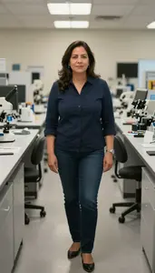 Female Gemologist Stock Photo