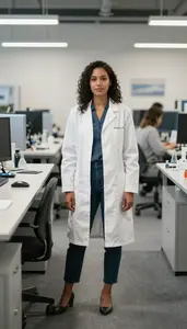 Female Geophysicist Portrait Stock Photo