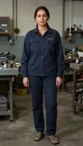 Female Mill Beam Fitter Professional Stock Photo