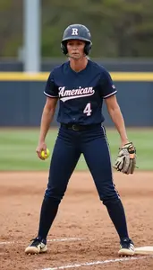 Female Professional Softball Player Portrait Stock Photo