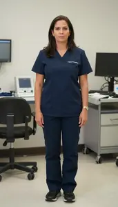 Female Radiologic Technician Stock Photo