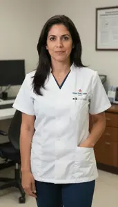 Female Registered Respiratory Therapist Professional Stock Photo