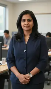Female Secondary School Principal Stock Photo