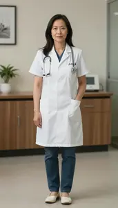 Female Small Animal Veterinarian Stock Photo