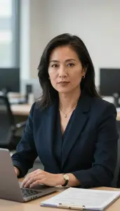 Female Survey Statistician Stock Photo