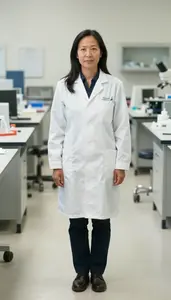 Female Swine Genetics Researcher Portrait Stock Photo