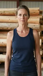 Female Timber Harvester Operator Portrait Stock Photo