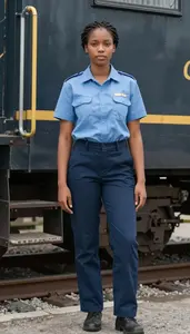 Female Train Brake Operator Professional Stock Image