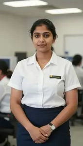 Female Turbine Room Attendant Professional Stock Photo
