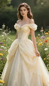 Anglo Woman Woman In Mid 20s Woman Wearing Princess Gown