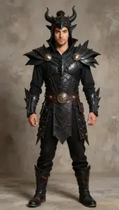 Attention Grabbing Southern European In Elaborate Mythical Creatures Costume