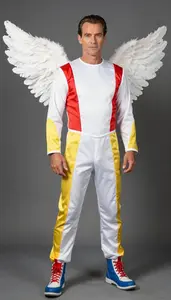 Celebratory In Colorful Angel Costume