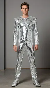 Man In Early 30s Celebratory Disco Glam Costume