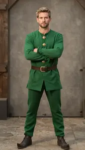 Man In 40s Festive Renaissance Elf Costume