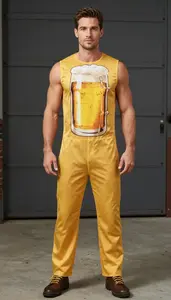 Man In Late 20s Engaging Beer Costume