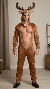 Mature Wearing Theatrical Reindeer Costume