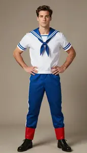 Mediterranean In Early 30s In Sailor Uniform