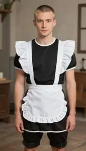 Professional Caucasian In French Maid Costume