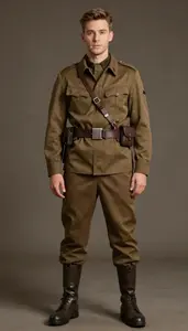 Professional Scandinavian In Classic Army Costume