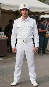 Striking Germanic In Photojournalist Costume