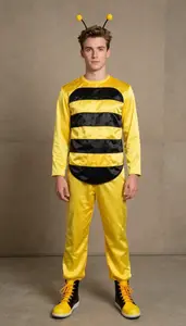 Young In 20s Wearing Impressive Bumble Bee Costume