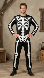Celebratory Western European In Traditional Skeleton Costume